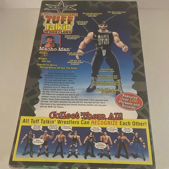 Macho Man Randy Savage WCW Tuff Talkin Wrestlers Action Figure Toybiz 1999 WWE- - Picture 9 of 12